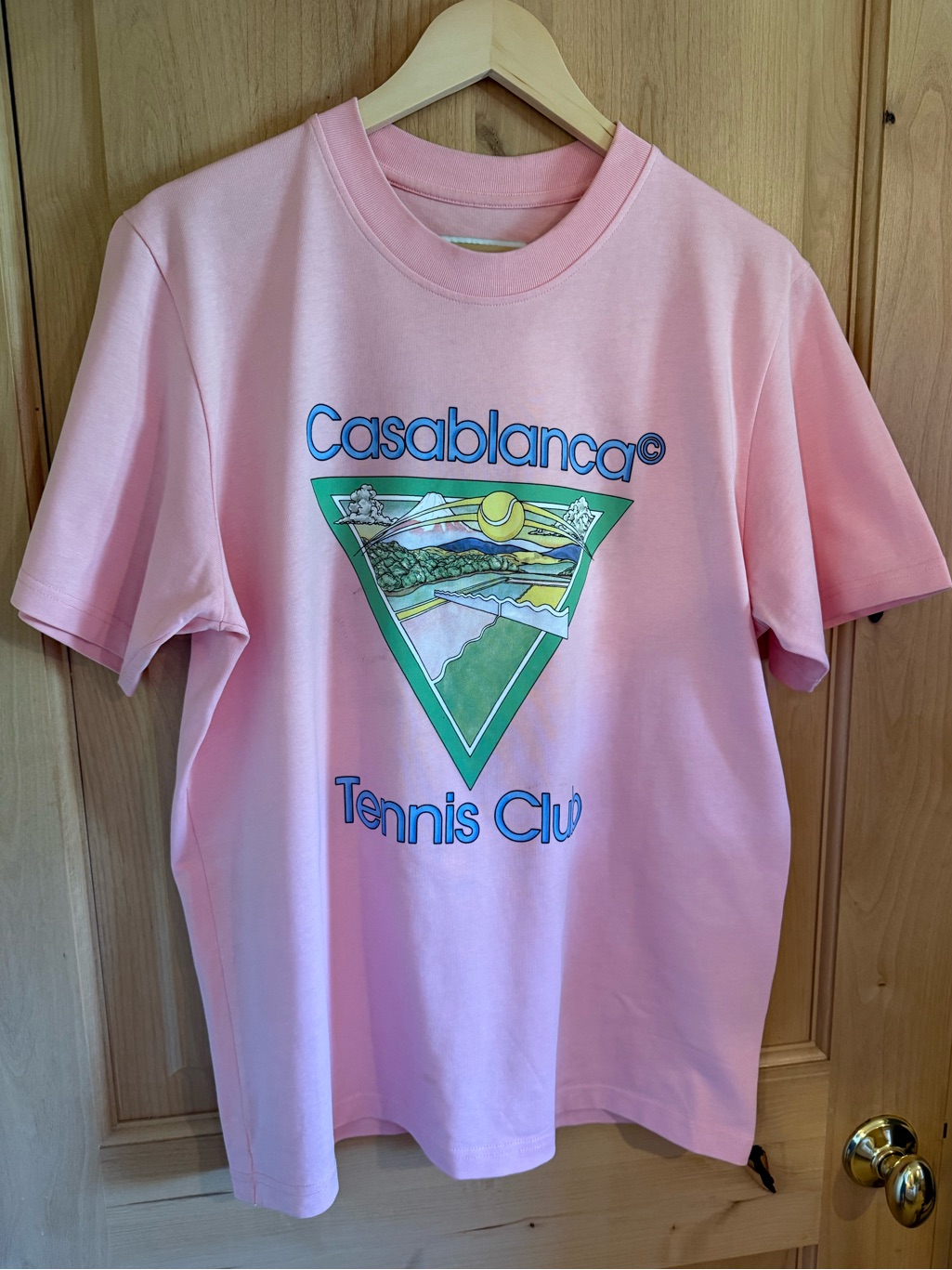 Casablanca Pink 'Tennis Club' Graphic Tshirt